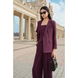 Dark Violet Woven Vest