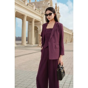 Dark Violet Woven Vest