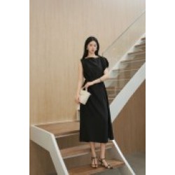 Black Silk Loose Dress