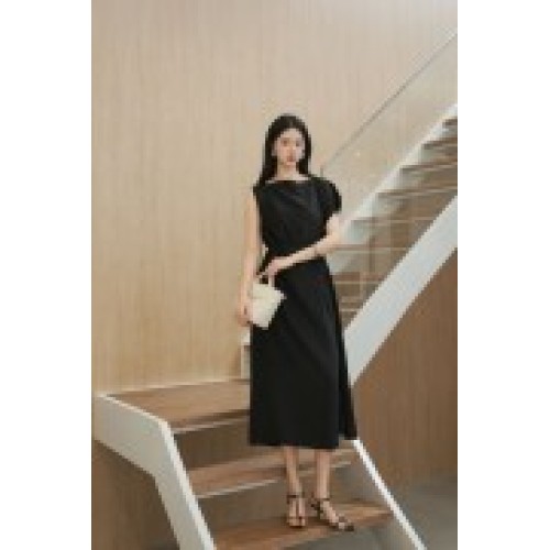 Black Silk Loose Dress