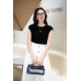 Cream Raw Flared Skirt