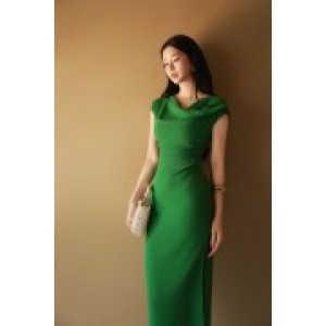 Green Silk Sarong Dress