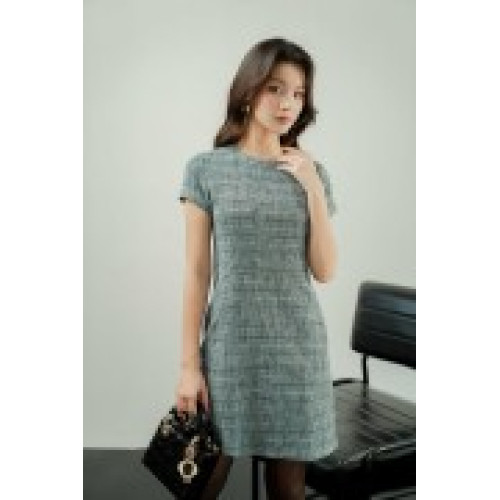Đầm xanh ngắn tay DN06-12