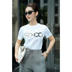 White Cherry Blossom Cotton Tshirt