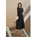 Black Silk Loose Dress